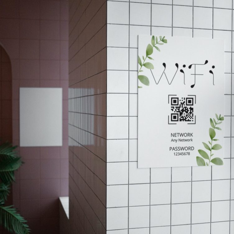 Wi-Fi Password Signboard